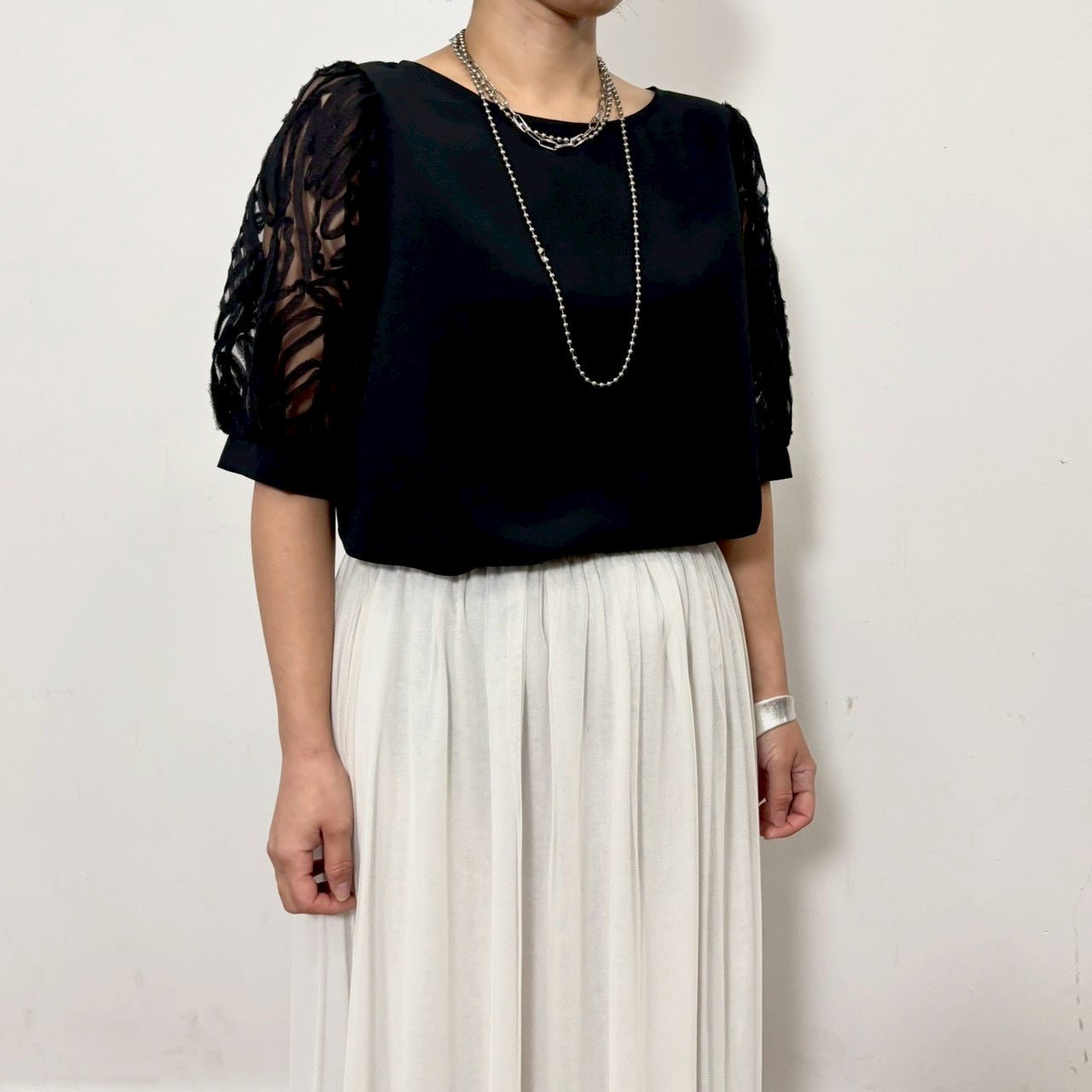 【siro de labonte 2026 SS vol.2】tape jacquard combination puff T - Champdelarose
