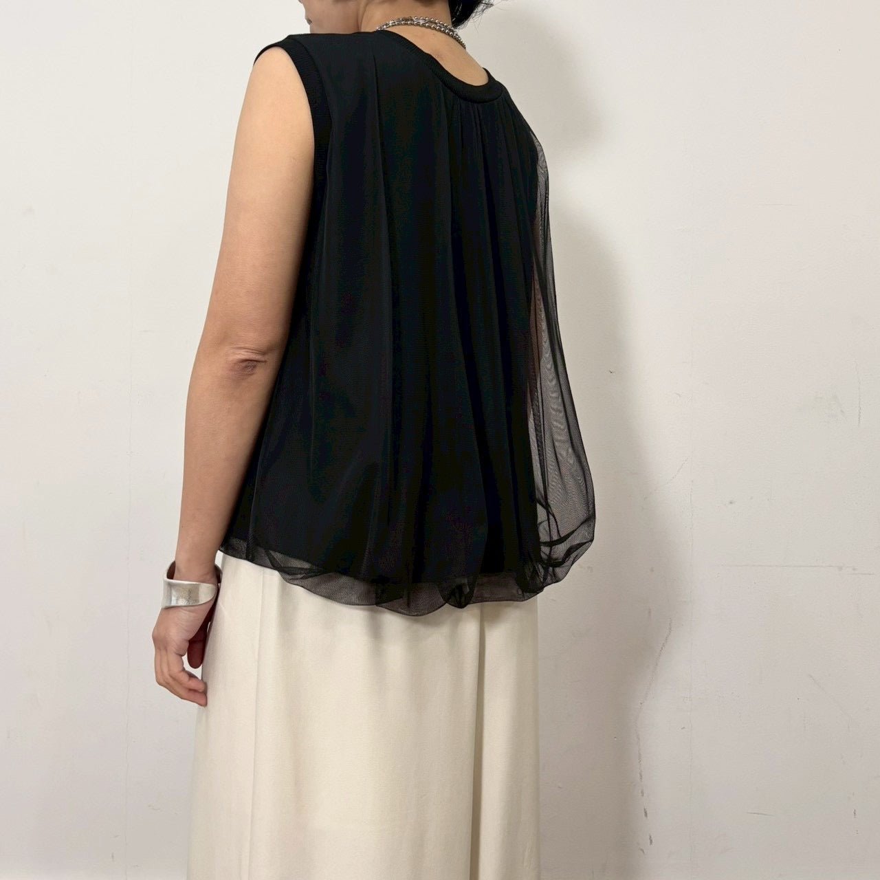 【siro de labonte 2026 SS vol.2】tulle docking balloon vest - Champdelarose