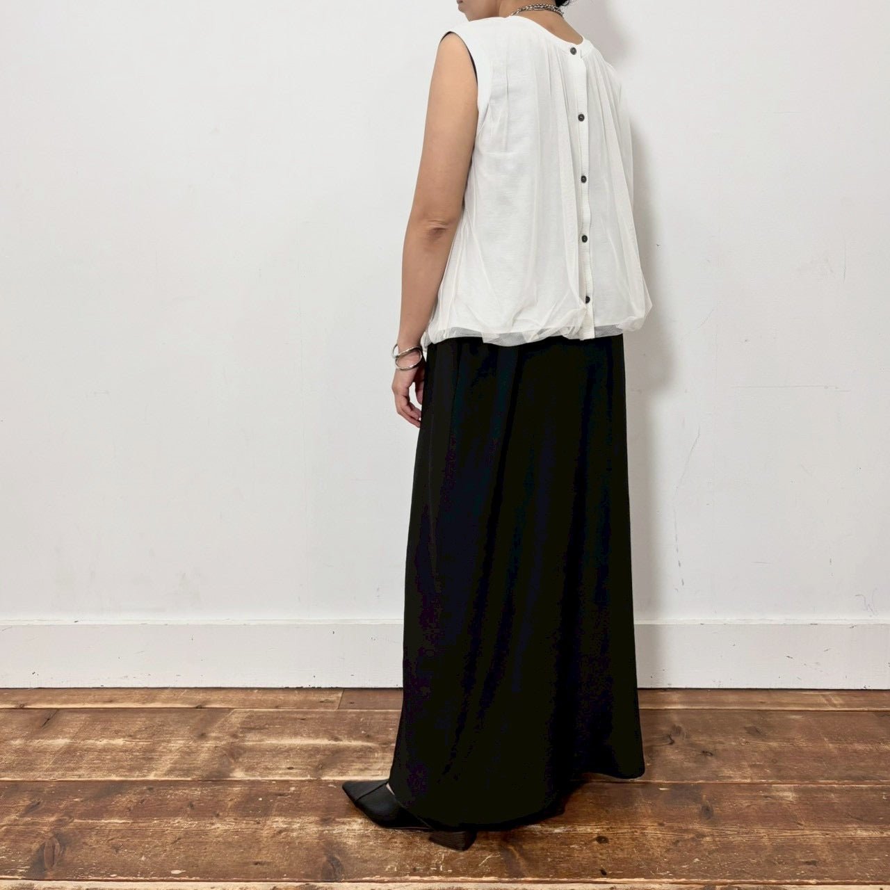 【siro de labonte 2026 SS vol.2】tulle docking balloon vest - Champdelarose