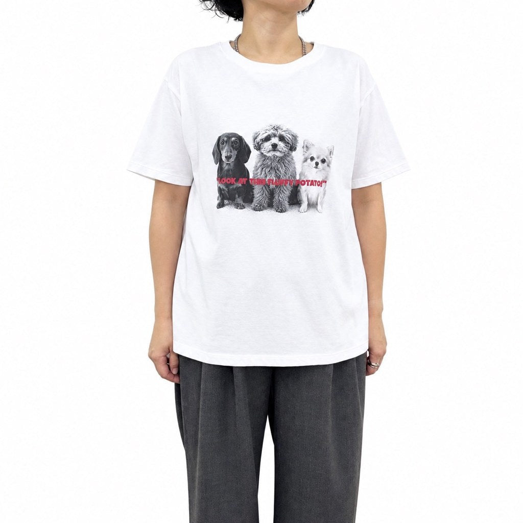 【siro de labonte 2027 SS】dog or cat? Tshirt(レディースサイズ） - 4月上旬頃発送 - Champdelarose