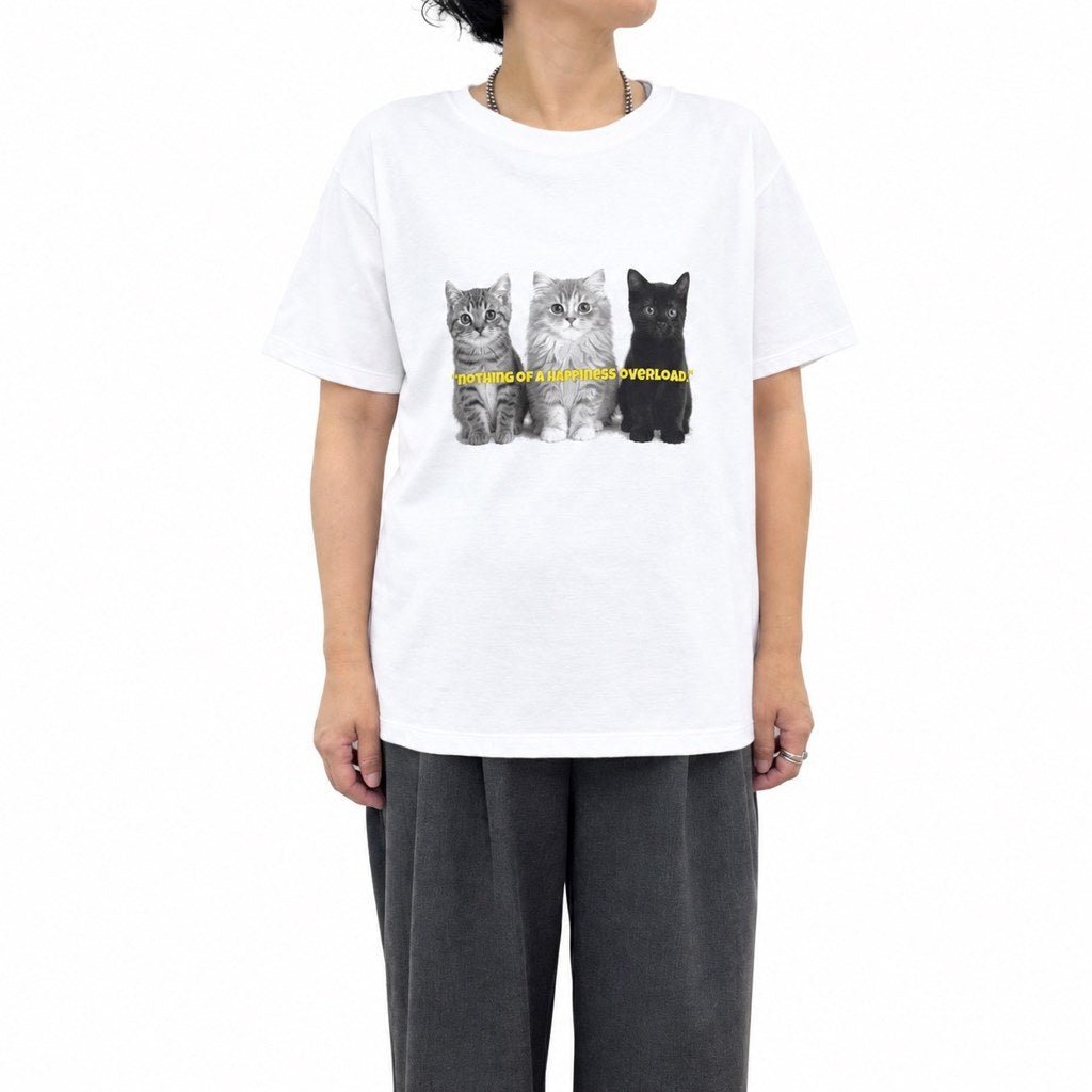 【siro de labonte 2027 SS】dog or cat? Tshirt(レディースサイズ） - 4月上旬頃発送 - Champdelarose