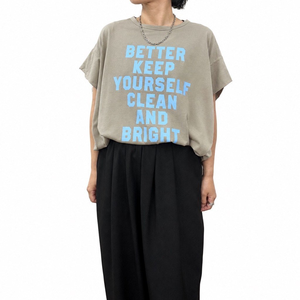 【siro de labonte 2027 SS】message tuck Tshirt - 4月上旬頃発送 - Champdelarose