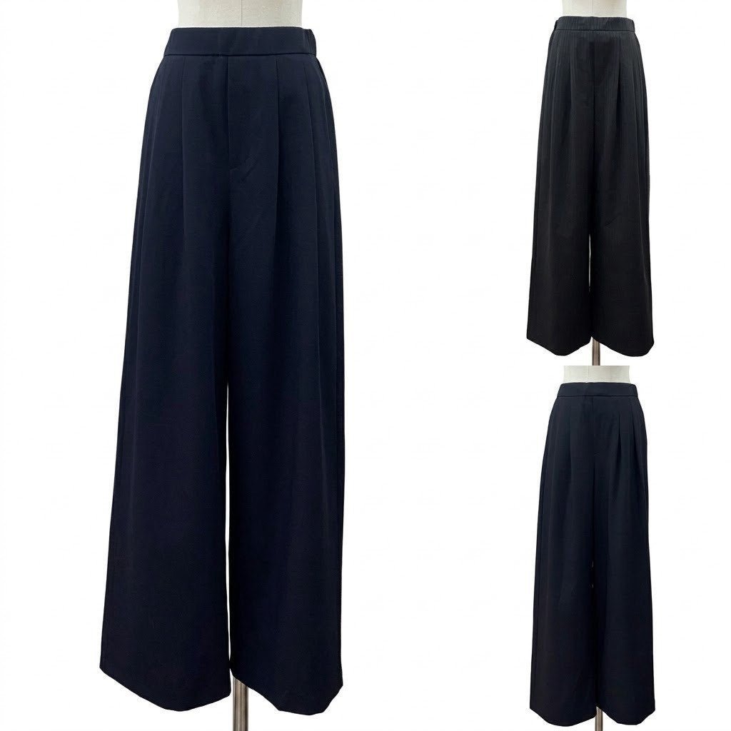 【siro de labonte 2027 SS】tuck straight pants(stripe stretch flannel) - 2月下旬頃発送 - Champdelarose