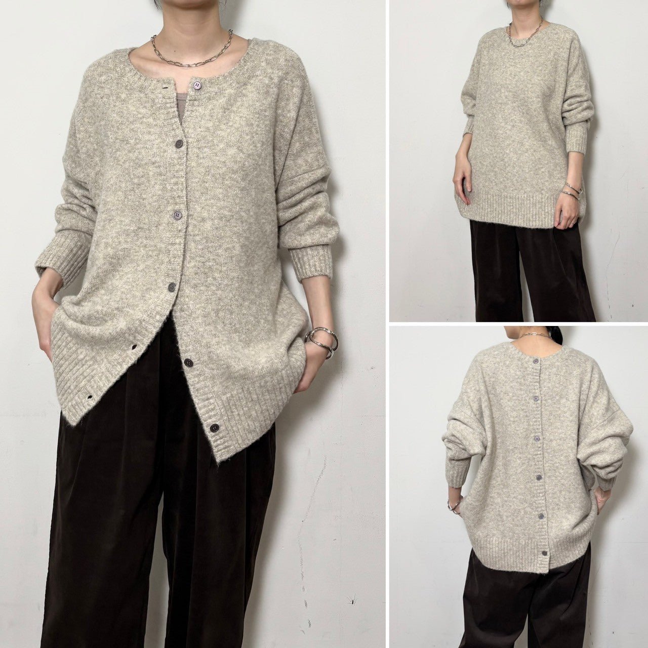 【siro de labonte 25 AW vol.2】2way wide pullover - Champdelarose