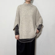 【siro de labonte 25 AW vol.2】bottle neck poncho vest - Champdelarose