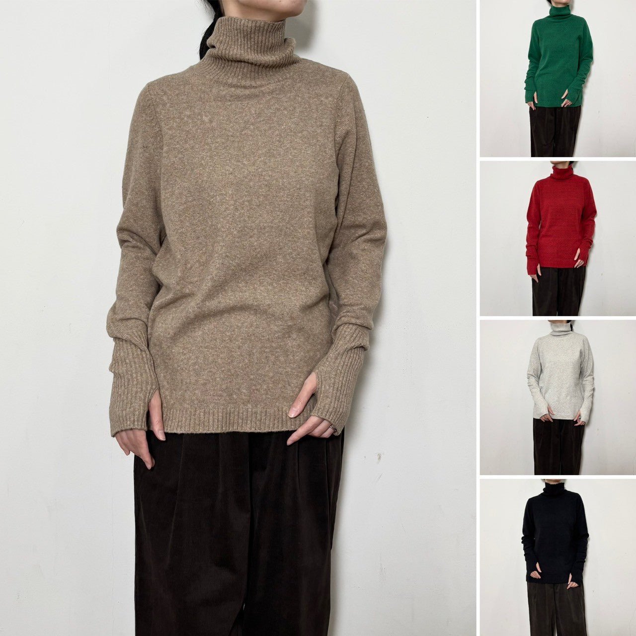 【siro de labonte 25 AW vol.2】fingerhole highneck - Champdelarose