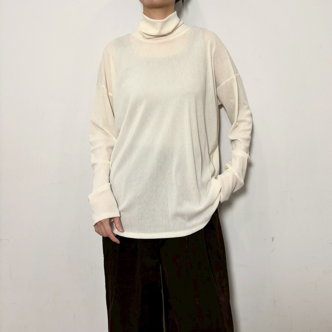【siro de labonte 25 AW vol.2】highneck L/S Tshirt - Champdelarose