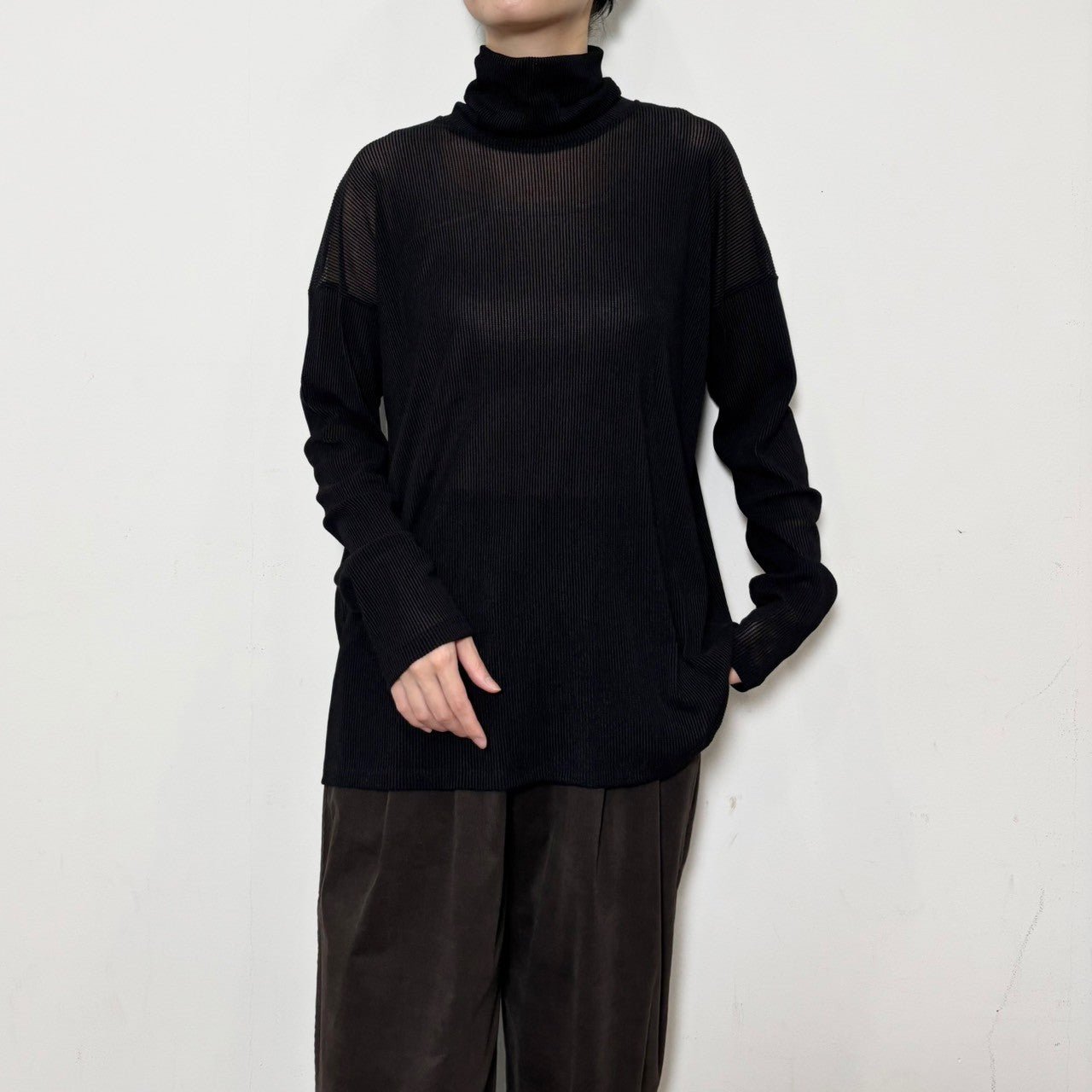 【siro de labonte 25 AW vol.2】highneck L/S Tshirt - Champdelarose
