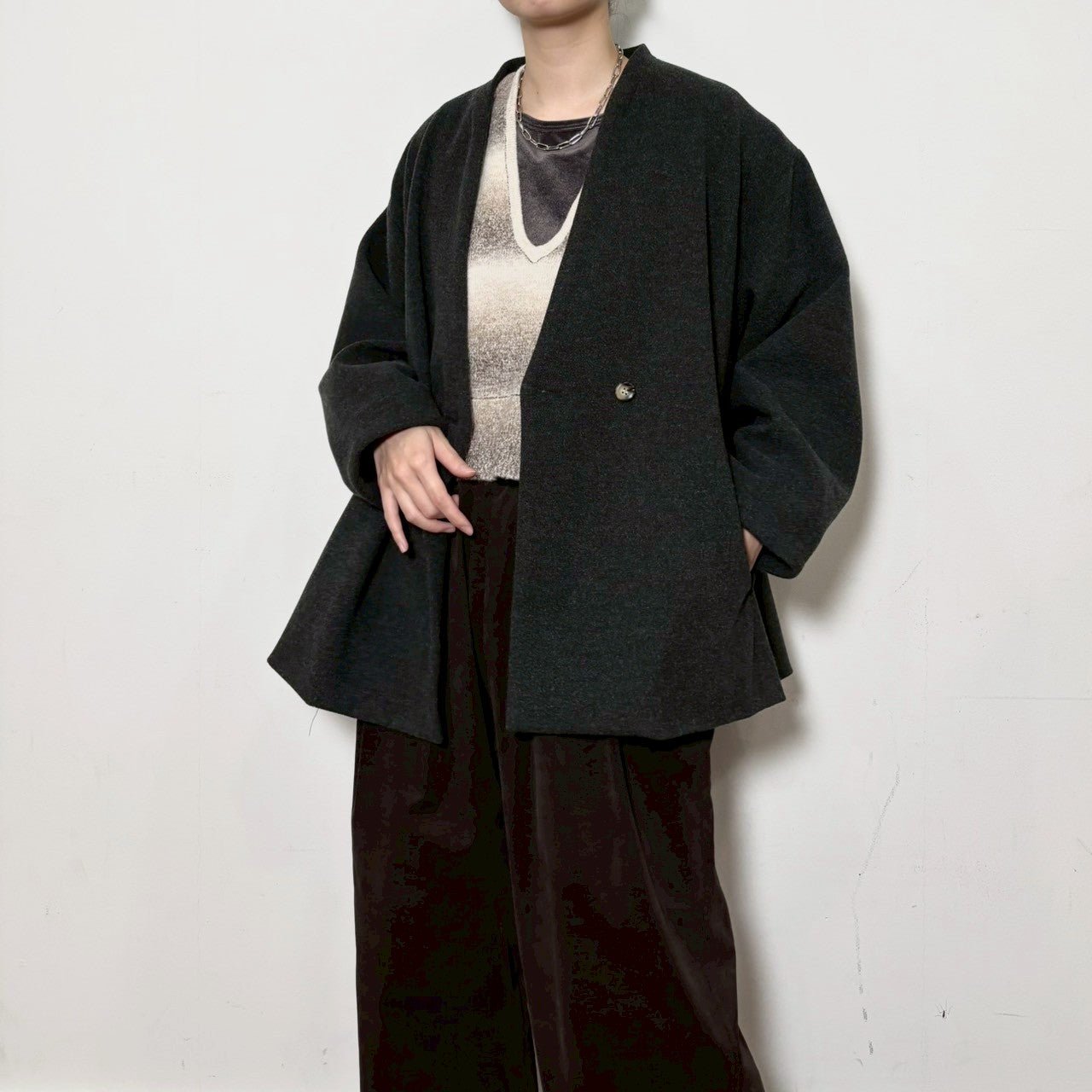 【siro de labonte 25 AW vol.2】nocollar jacket - Champdelarose