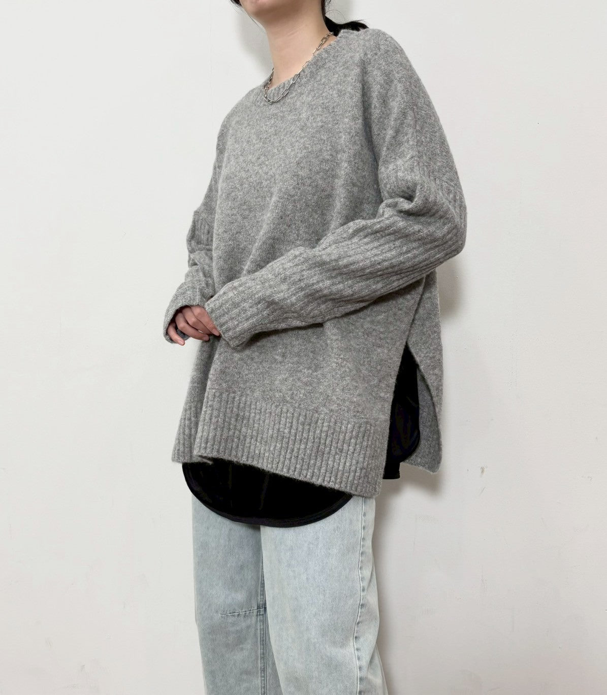 【siro de labonte 25 AW vol.2】side slit wide pullover - Champdelarose