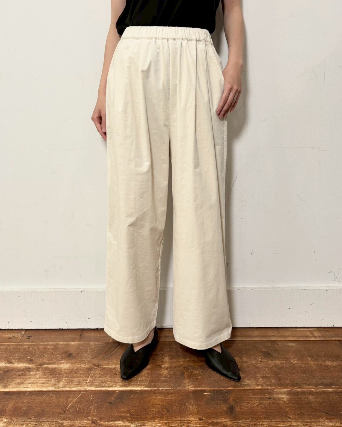 【siro de labonte 25 AW vol.2】tuck easy pants - Champdelarose