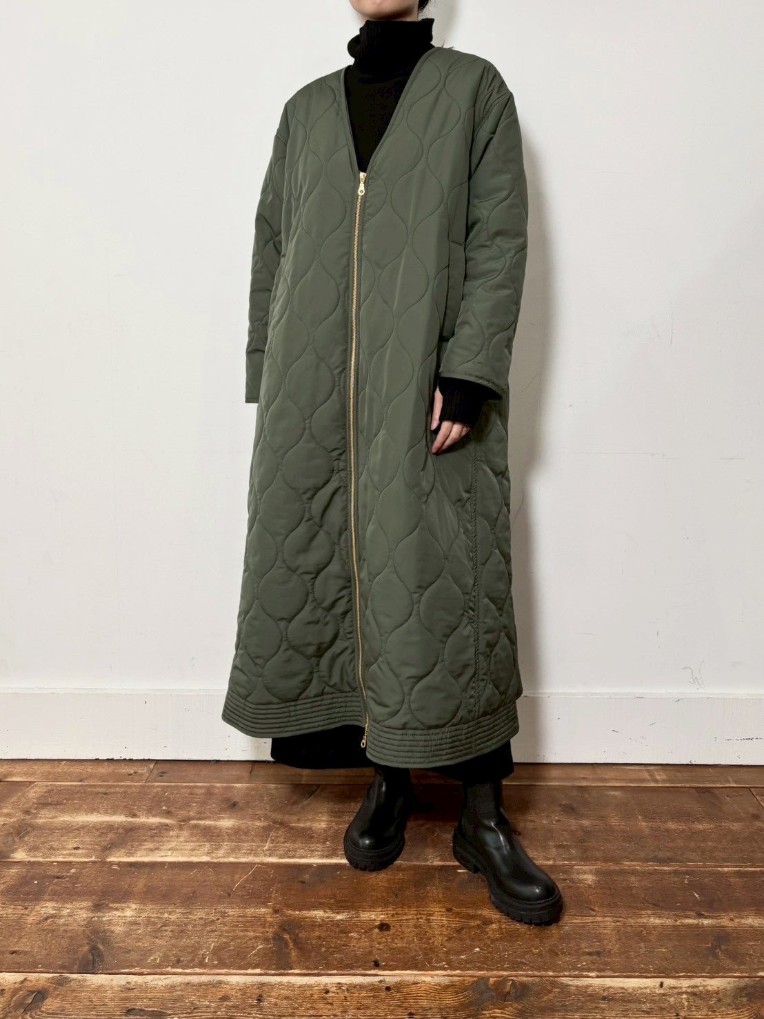【siro de labonte 25 AW vol.2】Vneck long coat - Champdelarose