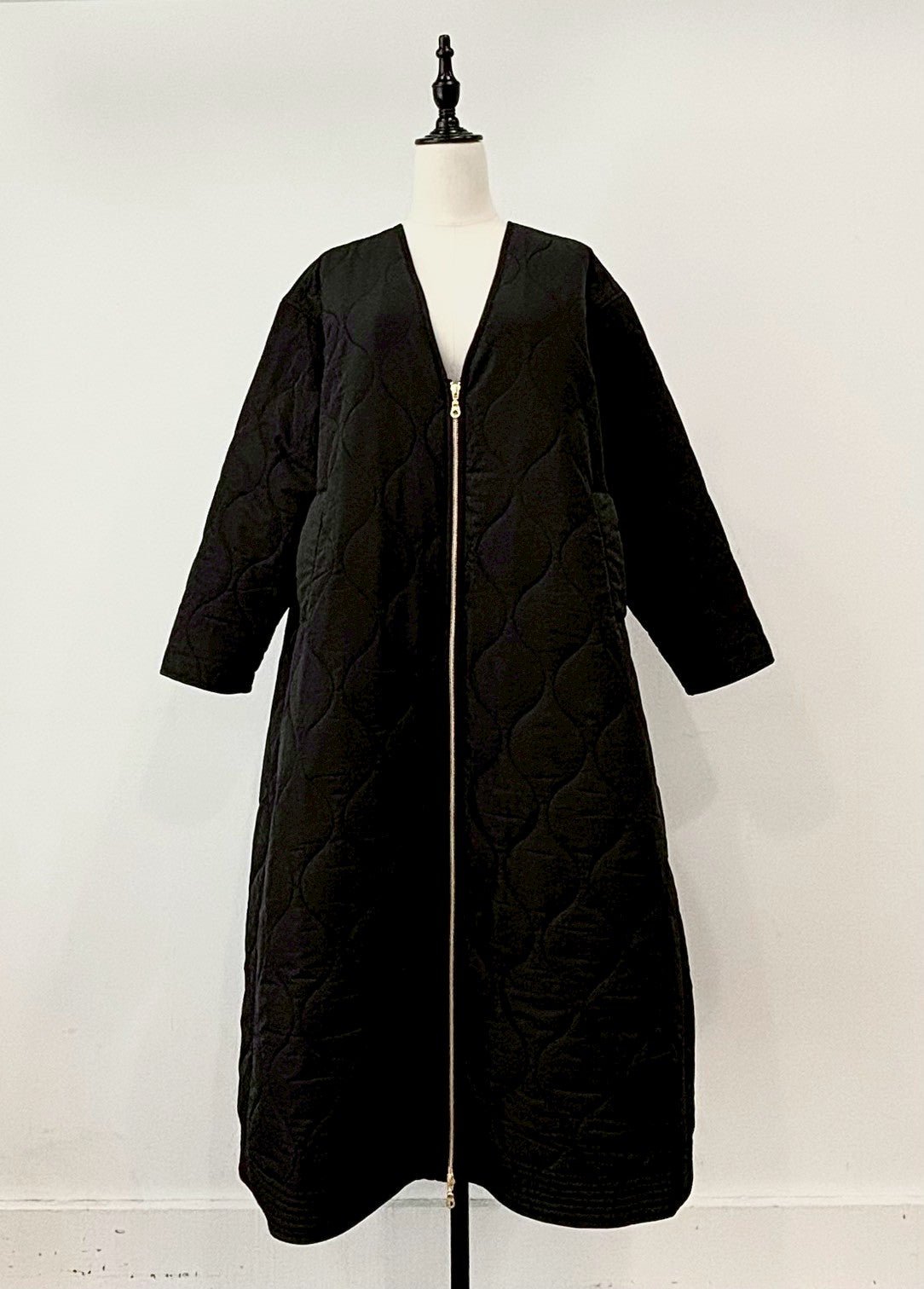【siro de labonte 25 AW vol.2】Vneck long coat - Champdelarose