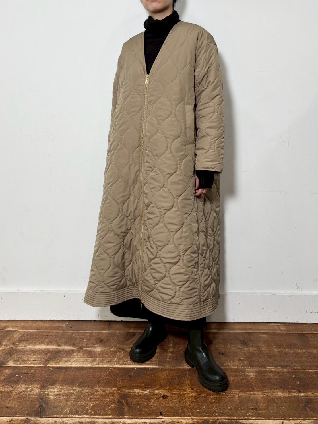 【siro de labonte 25 AW vol.2】Vneck long coat - Champdelarose