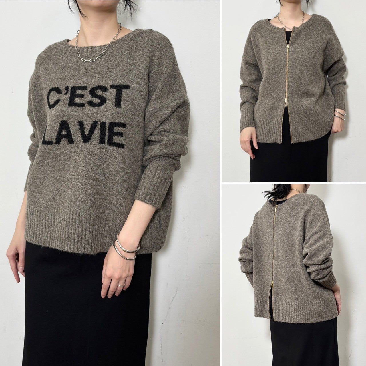 【siro de labonte 25 AW vol.2】zipup 2way pullover - Champdelarose
