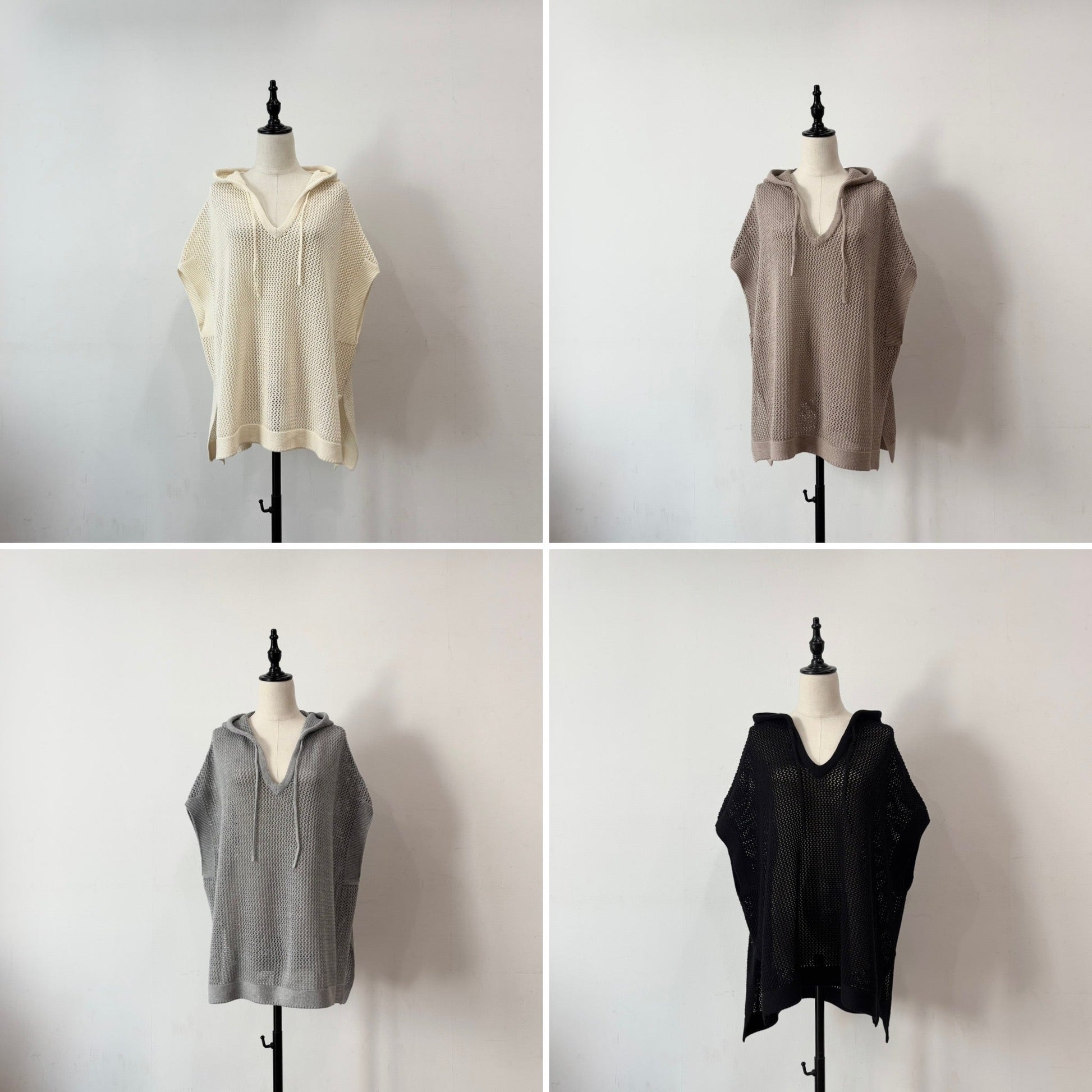 【siro de labonte】32/2COTTON mesh foody vest - Champdelarose