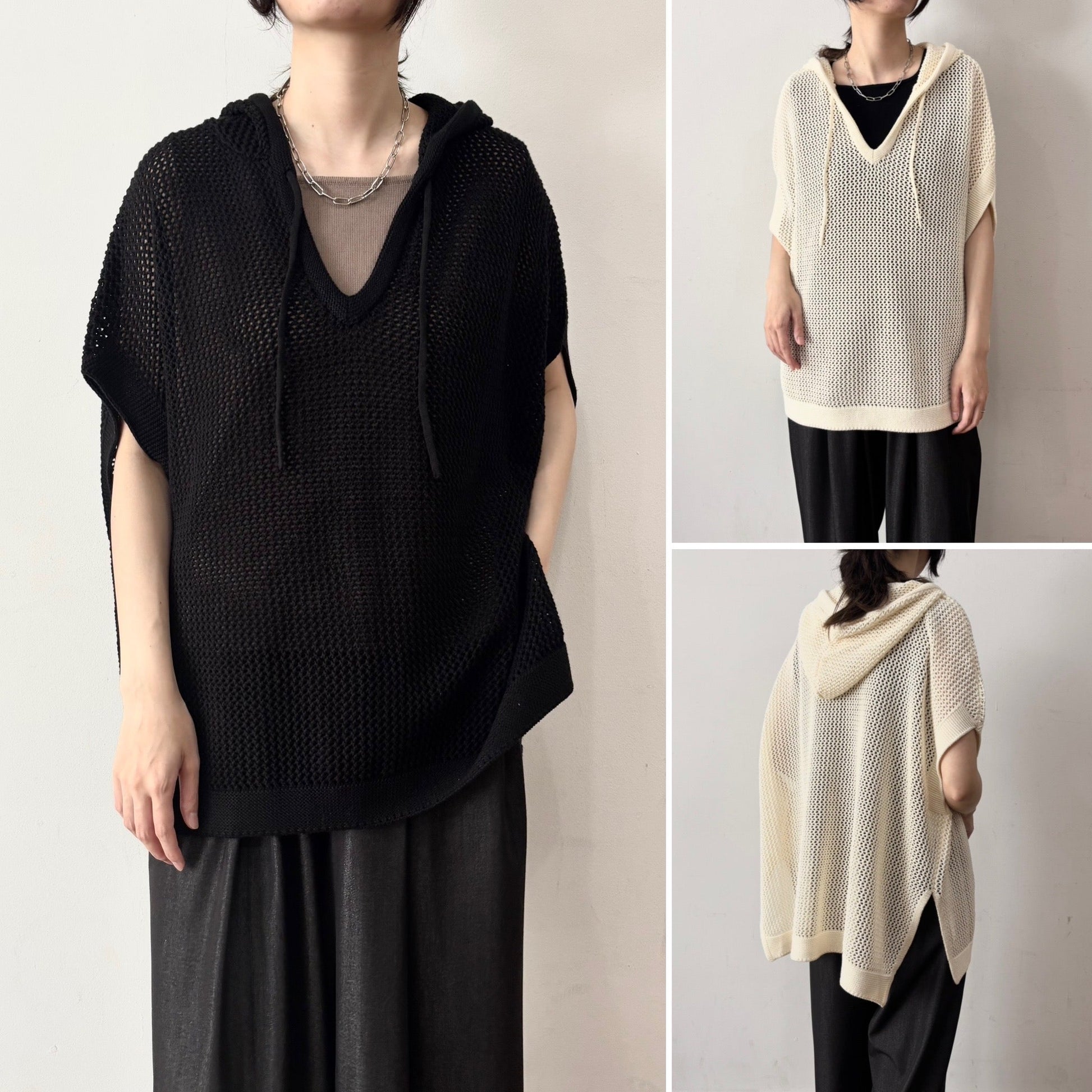 【siro de labonte】32/2COTTON mesh foody vest - Champdelarose