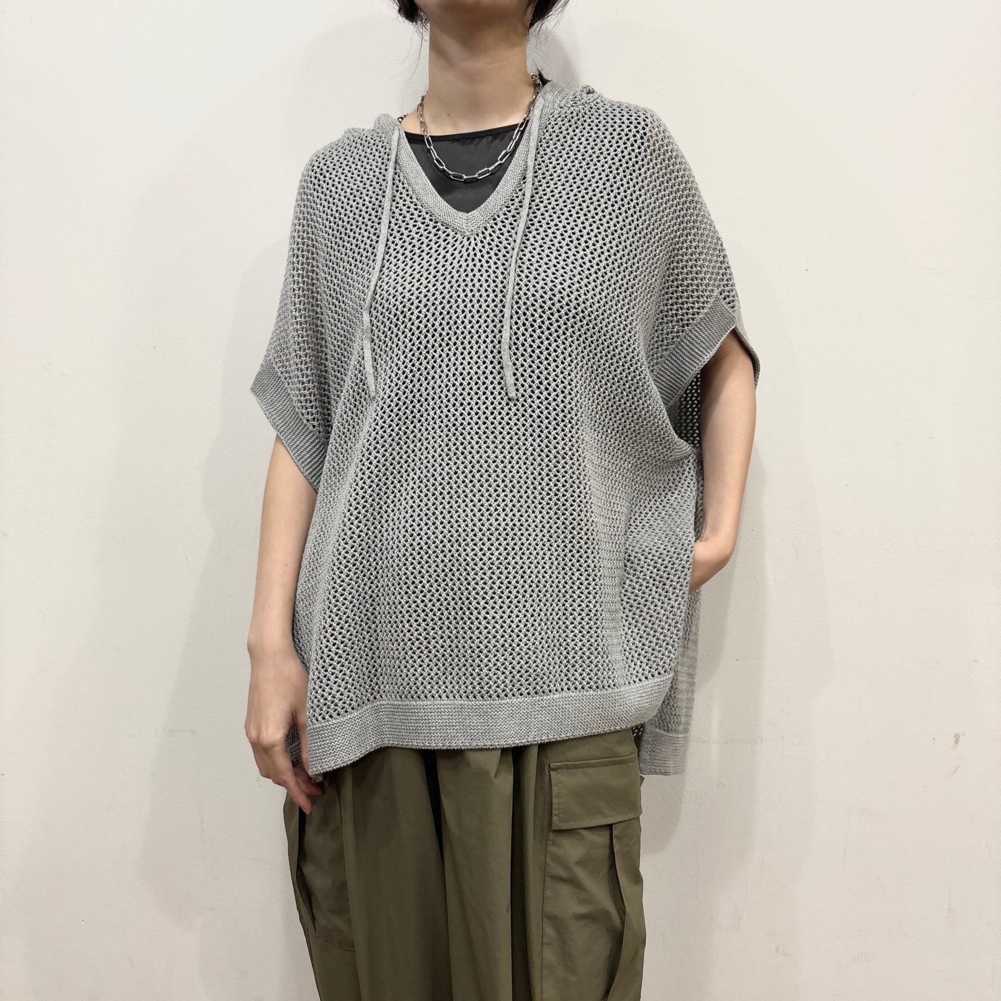 【siro de labonte】32/2COTTON mesh foody vest - Champdelarose