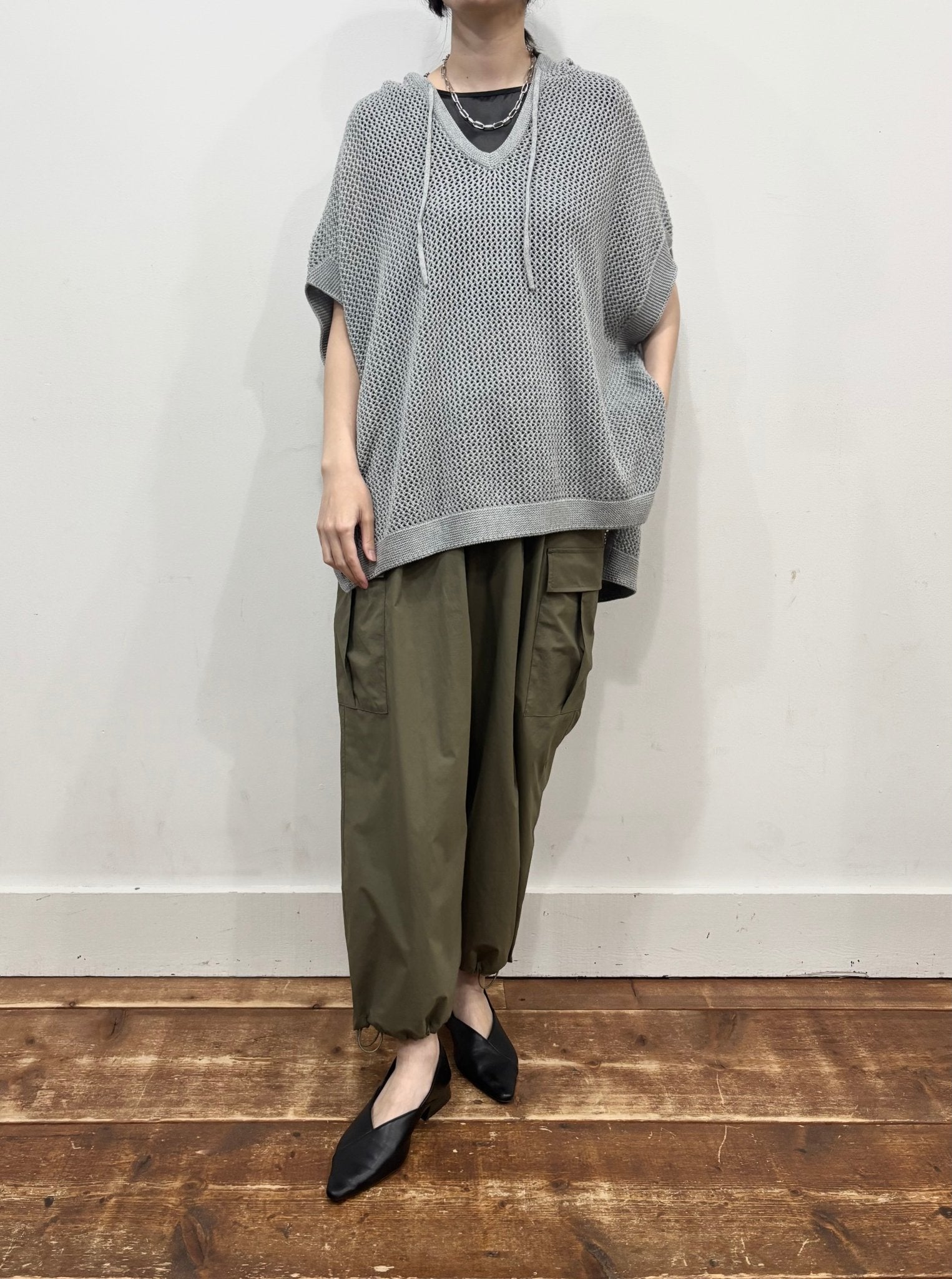 【siro de labonte】32/2COTTON mesh foody vest - Champdelarose
