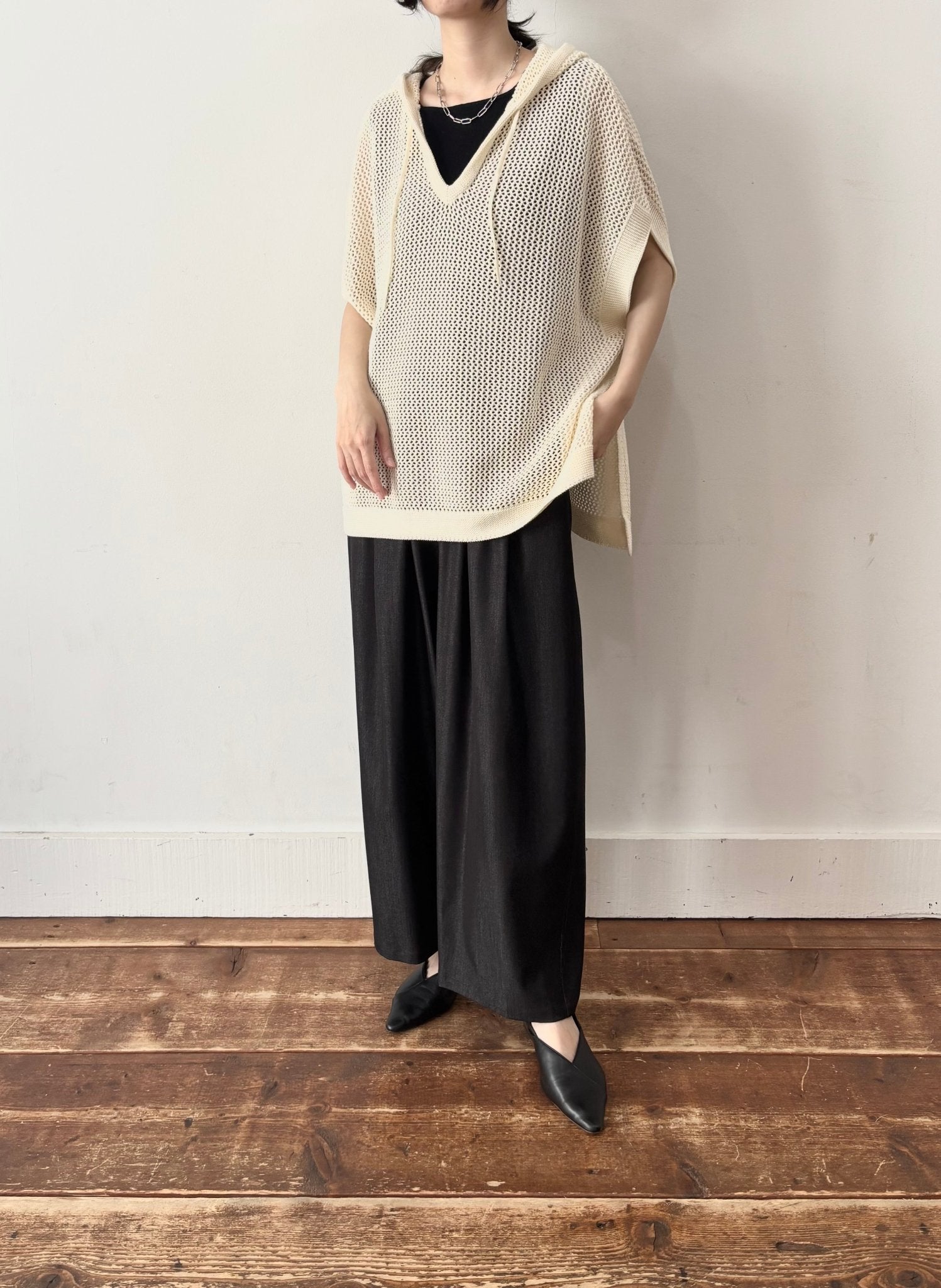 【siro de labonte】32/2COTTON mesh foody vest - Champdelarose
