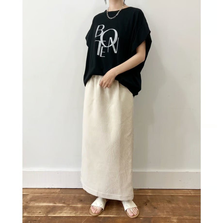 【siro de labonte】BONTE tuck sleeve Tshirt(ラメ） - Champdelarose