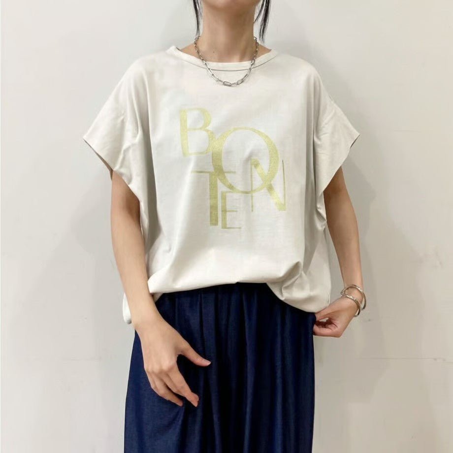 【siro de labonte】BONTE tuck sleeve Tshirt(ラメ） - Champdelarose