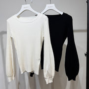 TOLNERA【PRIORITY 2026 winter】バルーンスリーブリブニット - Champdelarose