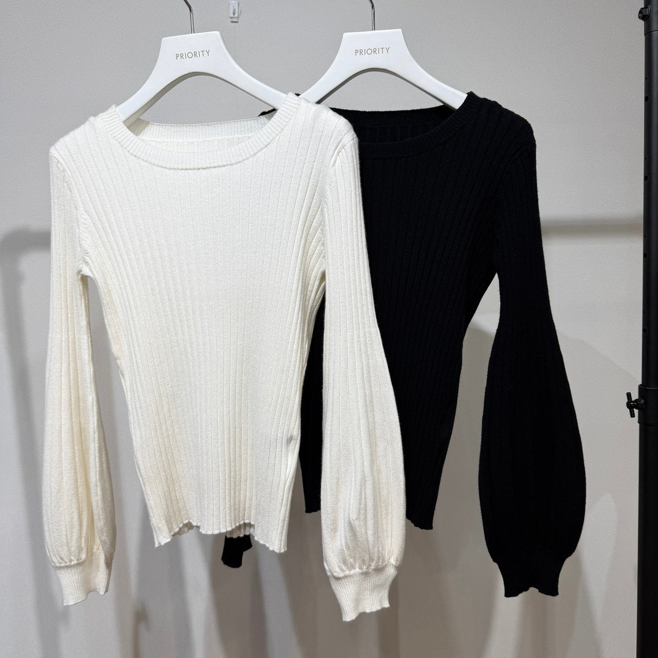 TOLNERA【PRIORITY 2026 winter】バルーンスリーブリブニット - Champdelarose