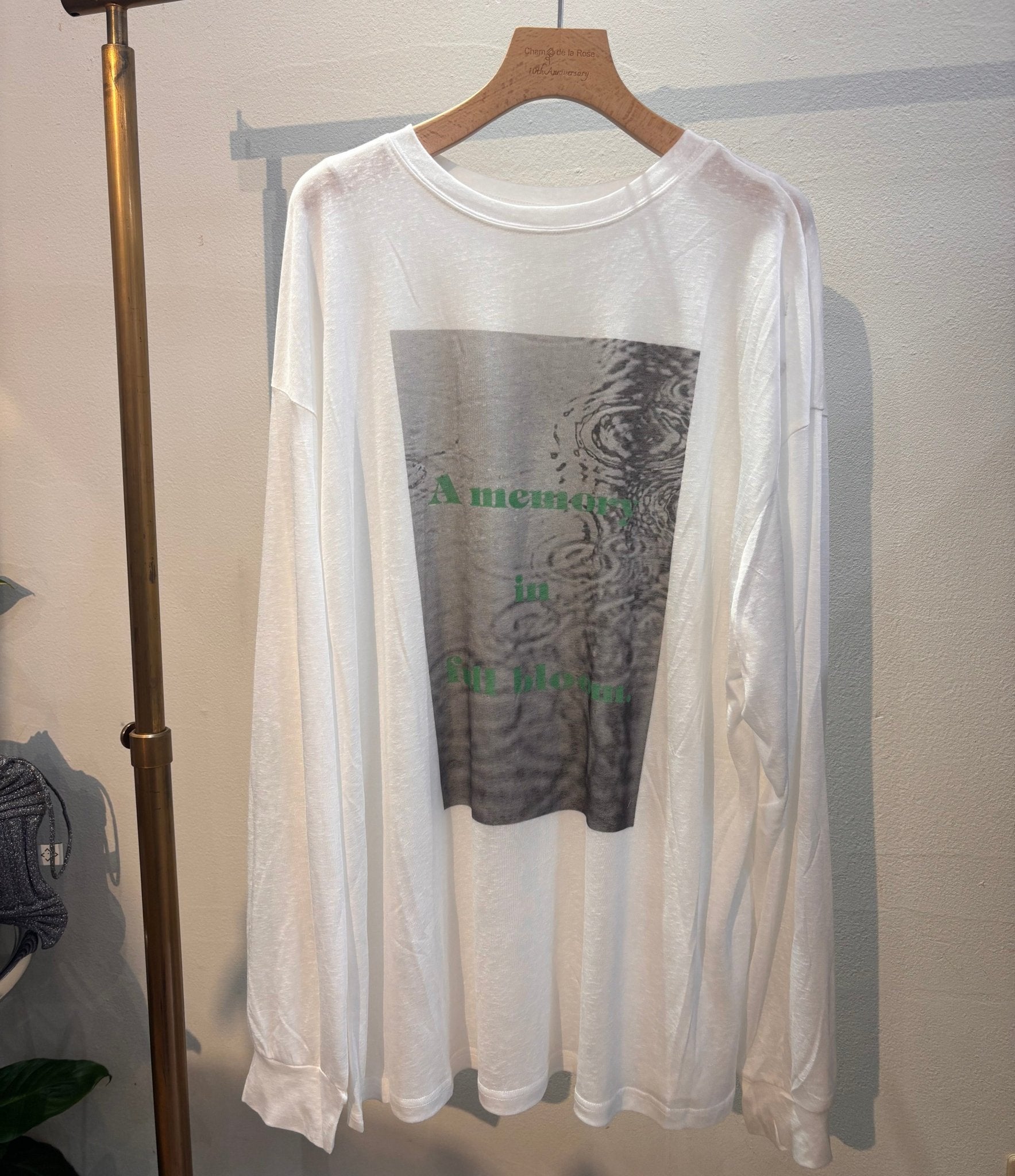【WHYTO.】2way sheer print long tee - Champdelarose