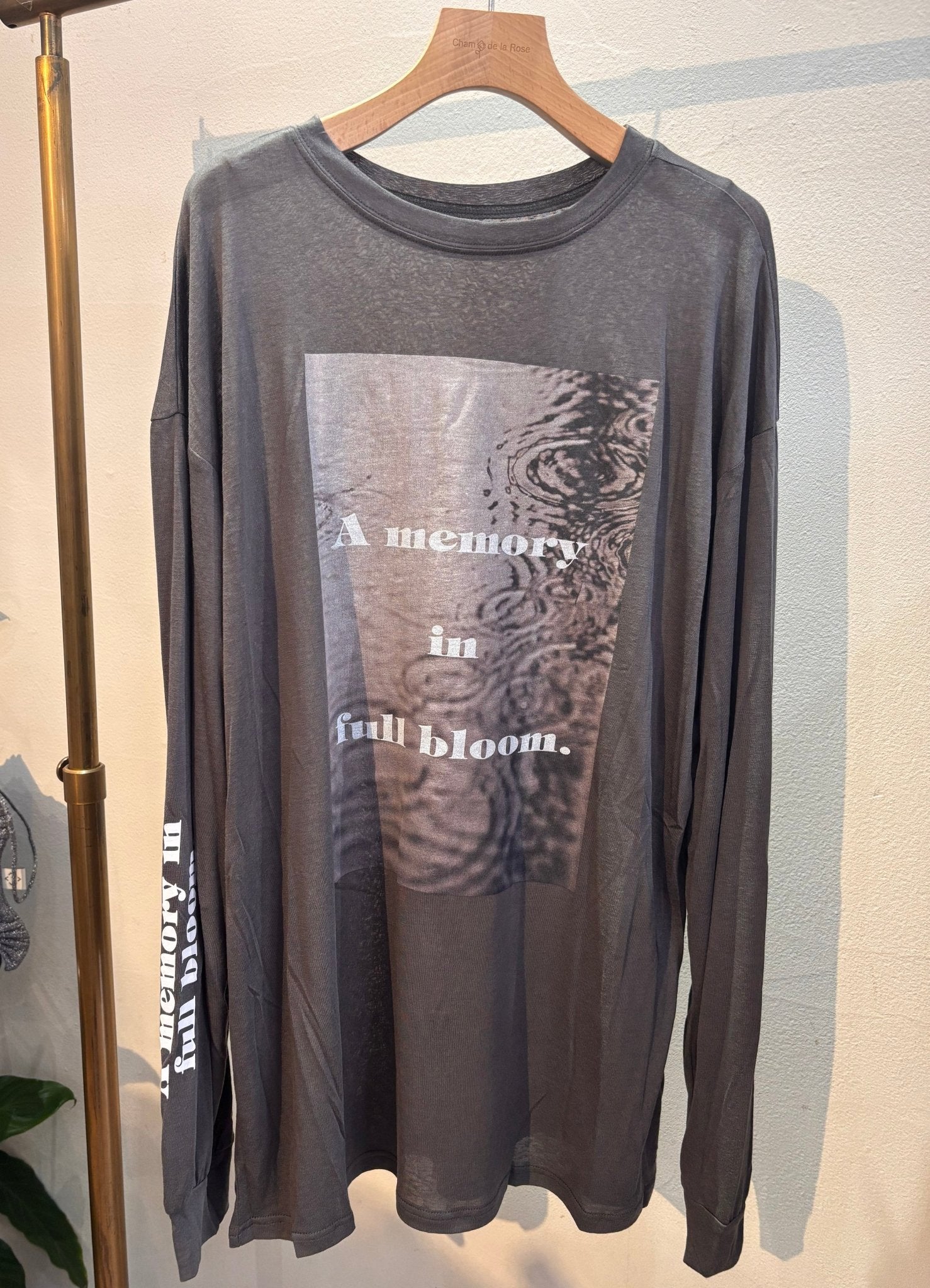【WHYTO.】2way sheer print long tee - Champdelarose