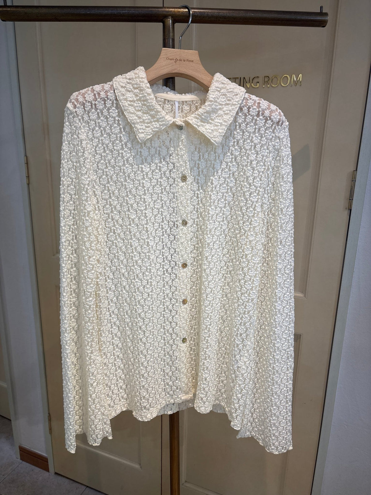 【WHYTO.】lace button shirt - Champdelarose