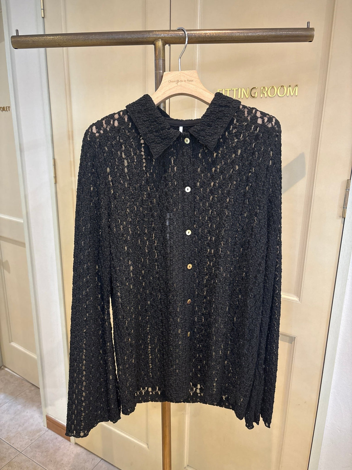 【WHYTO.】lace button shirt - Champdelarose