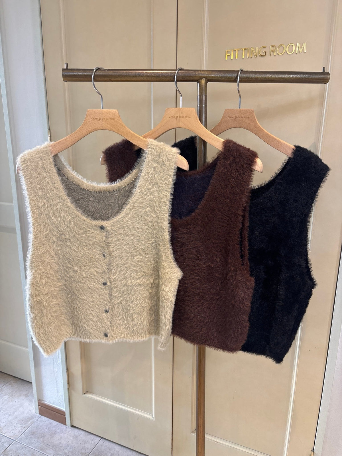 【WHYTO.】mix fur vest - Champdelarose