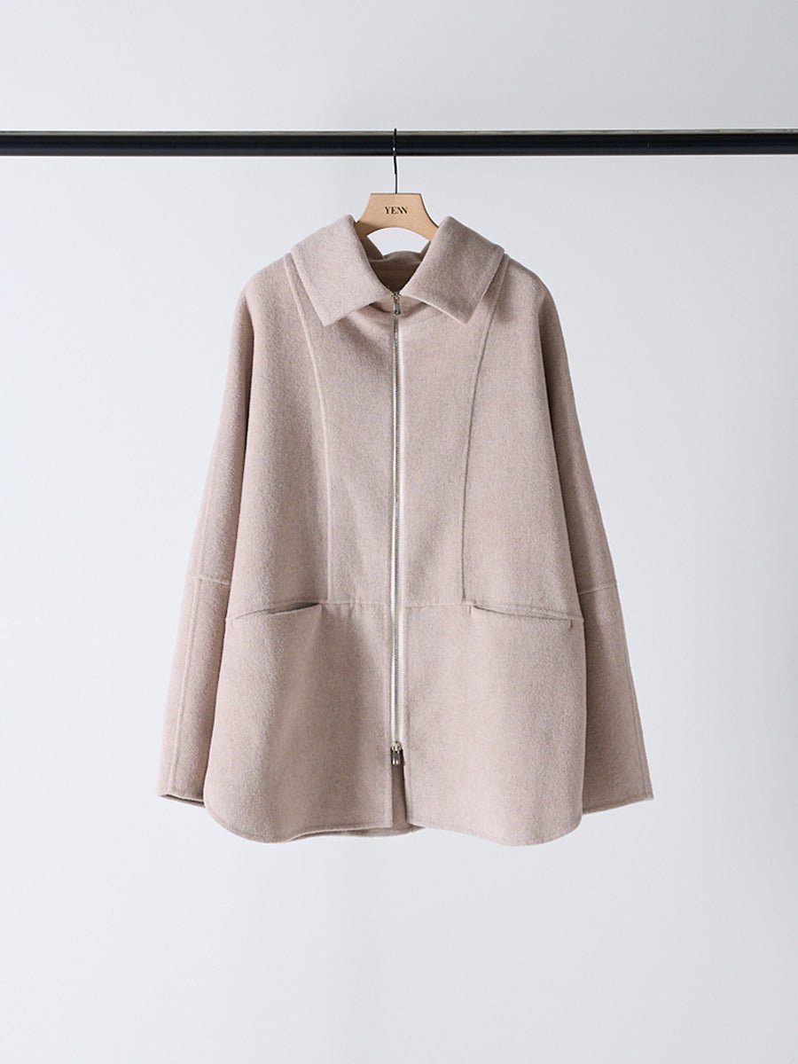 【YENN 2025 AUTUMN/WINTER】ZIP COLLAR MID COAT - Champdelarose