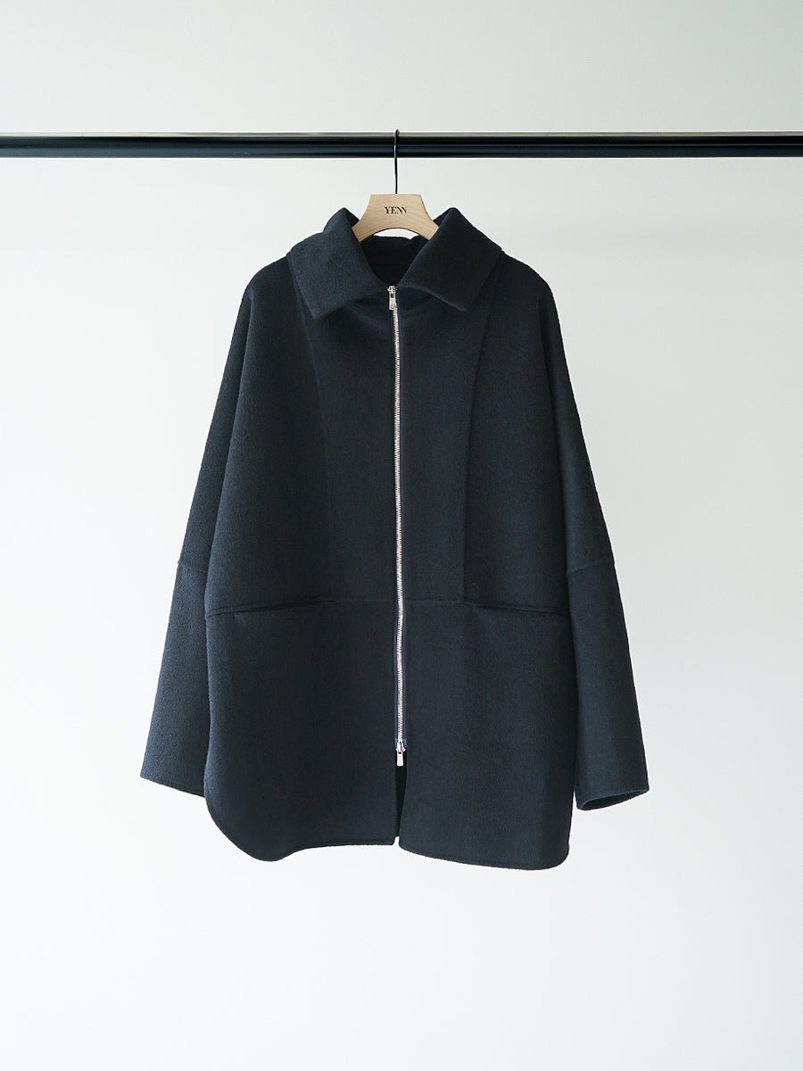 【YENN 2025 AUTUMN/WINTER】ZIP COLLAR MID COAT - Champdelarose