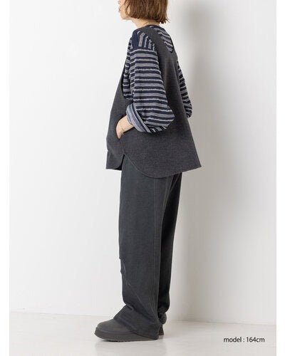 【YENN 2026 PRE - FALL COLECTION】FEATHER STP WIDE TOP - Champdelarose