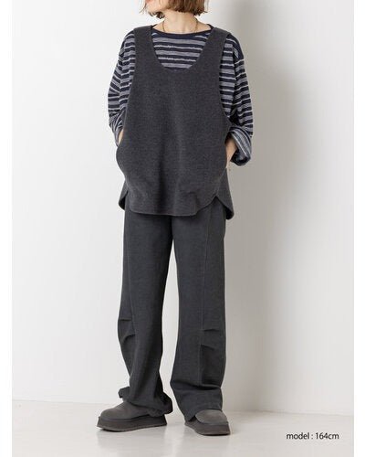 【YENN 2026 PRE - FALL COLECTION】FEATHER STP WIDE TOP - Champdelarose
