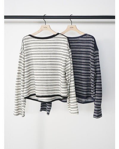 【YENN 2026 PRE - FALL COLECTION】FEATHER STP WIDE TOP - Champdelarose