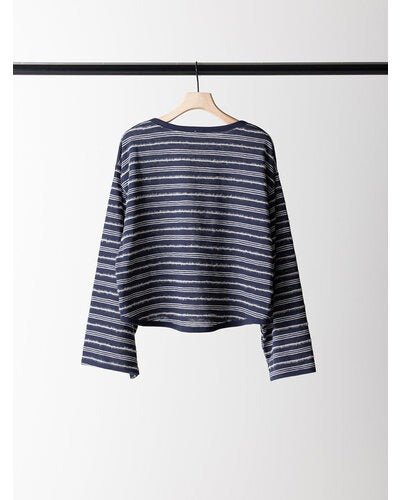 【YENN 2026 PRE - FALL COLECTION】FEATHER STP WIDE TOP - Champdelarose