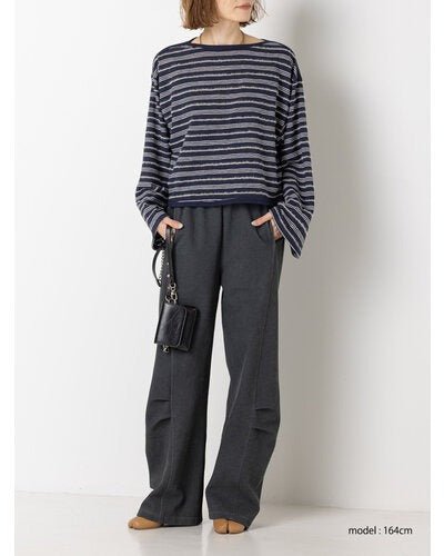 【YENN 2026 PRE - FALL COLECTION】FEATHER STP WIDE TOP - Champdelarose