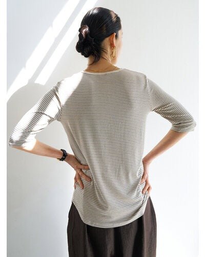 【YENN 2026 PRE - FALL COLECTION】HENRY 3,4 SLEEVE TEE - Champdelarose
