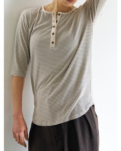 【YENN 2026 PRE - FALL COLECTION】HENRY 3,4 SLEEVE TEE - Champdelarose