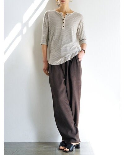 【YENN 2026 PRE - FALL COLECTION】HENRY 3,4 SLEEVE TEE - Champdelarose