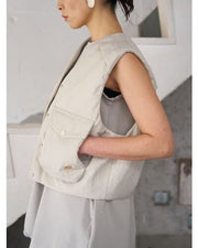 【YENN 2026 PRE - FALL COLECTION】PUFFY MILITARY VEST - Champdelarose