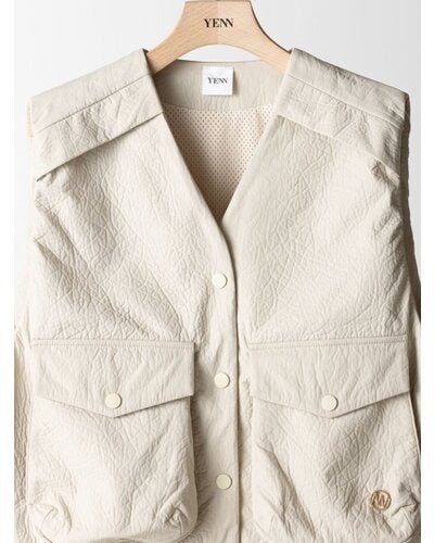 【YENN 2026 PRE - FALL COLECTION】PUFFY MILITARY VEST - Champdelarose