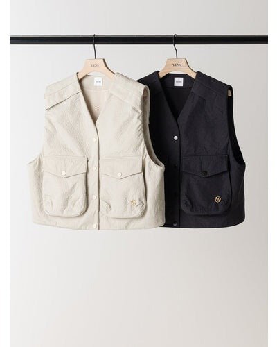 【YENN 2026 PRE - FALL COLECTION】PUFFY MILITARY VEST - Champdelarose