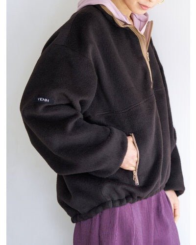 【YENN 2026 PRE - FALL COLECTION】SHAGGY HALF ZIP JK - Champdelarose