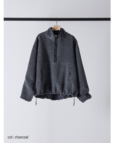 【YENN 2026 PRE - FALL COLECTION】SHAGGY HALF ZIP JK - Champdelarose