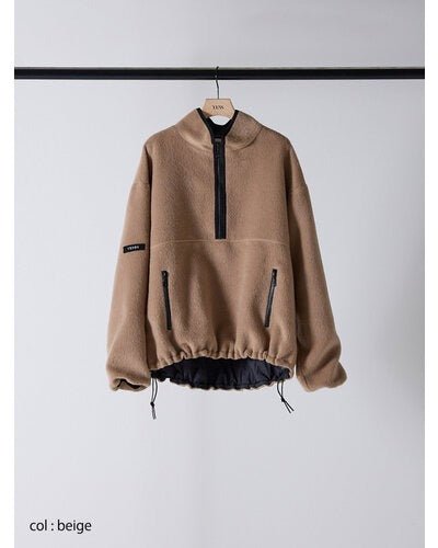 【YENN 2026 PRE - FALL COLECTION】SHAGGY HALF ZIP JK - Champdelarose