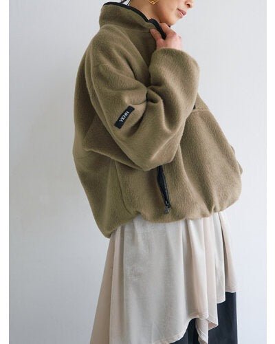 【YENN 2026 PRE - FALL COLECTION】SHAGGY HALF ZIP JK - Champdelarose